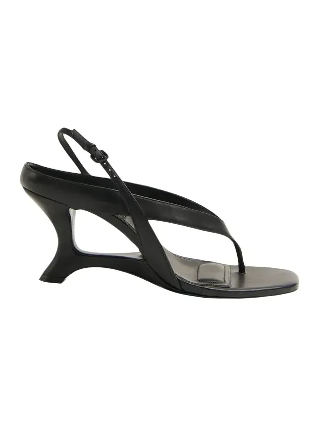 Darya Leather Wedge Thong Sandals Darya Leather Wedge Thong Sandals