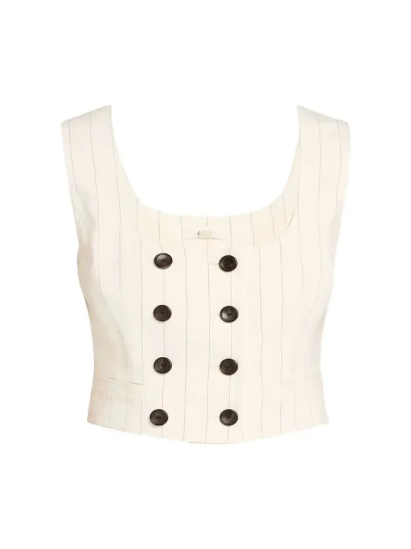 A.L.C. Darcy Pinstripe Cropped Vest