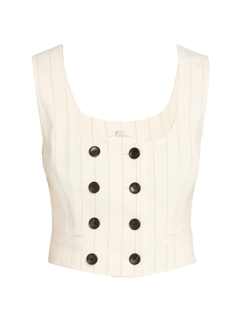 A.L.C. Darcy Pinstripe Cropped Vest