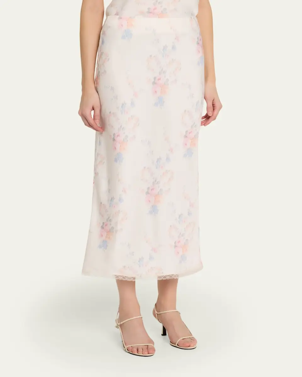 LoveShackFancy Kalo Satin Maxi Skirt | Thumbnail 4 LoveShackFancy Kalo Satin Maxi Skirt | Thumbnail 4