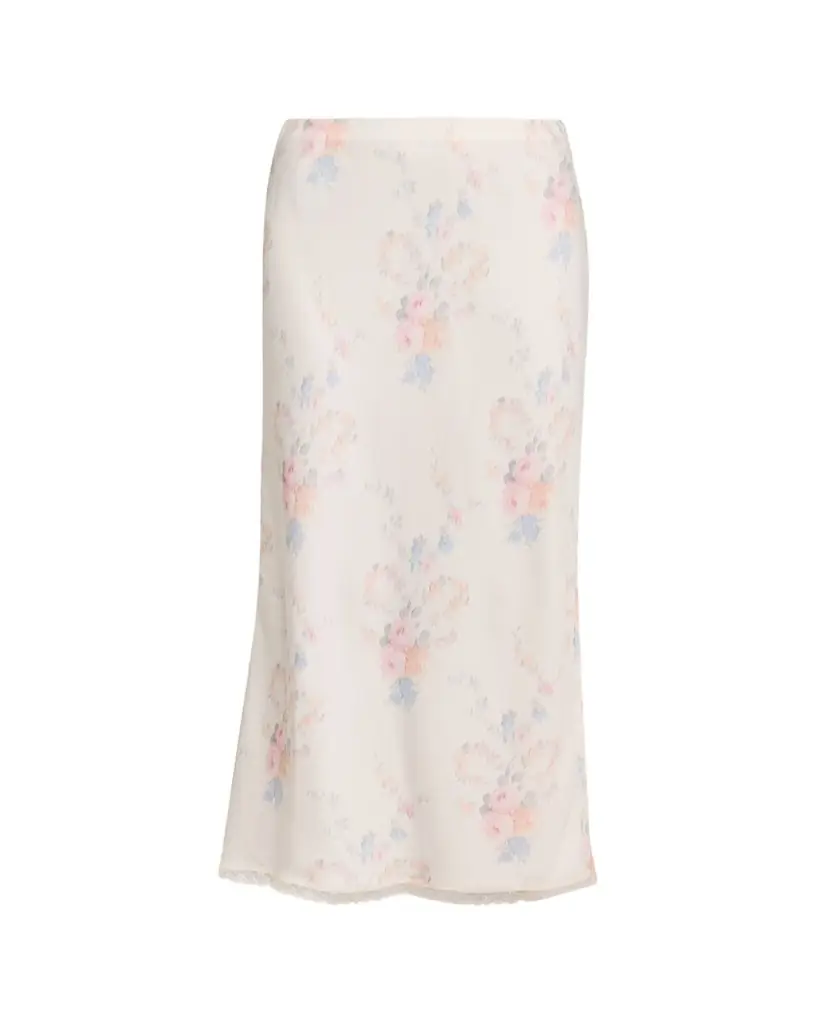 LoveShackFancy Kalo Satin Maxi Skirt | Image 1 LoveShackFancy Kalo Satin Maxi Skirt | Image 1