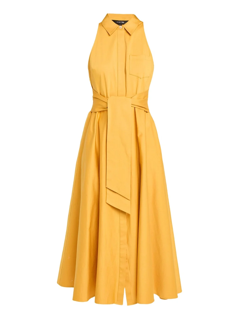 Chelsea Sleeveless Tie-Front Midi Shirtdress Chelsea Sleeveless Tie-Front Midi Shirtdress