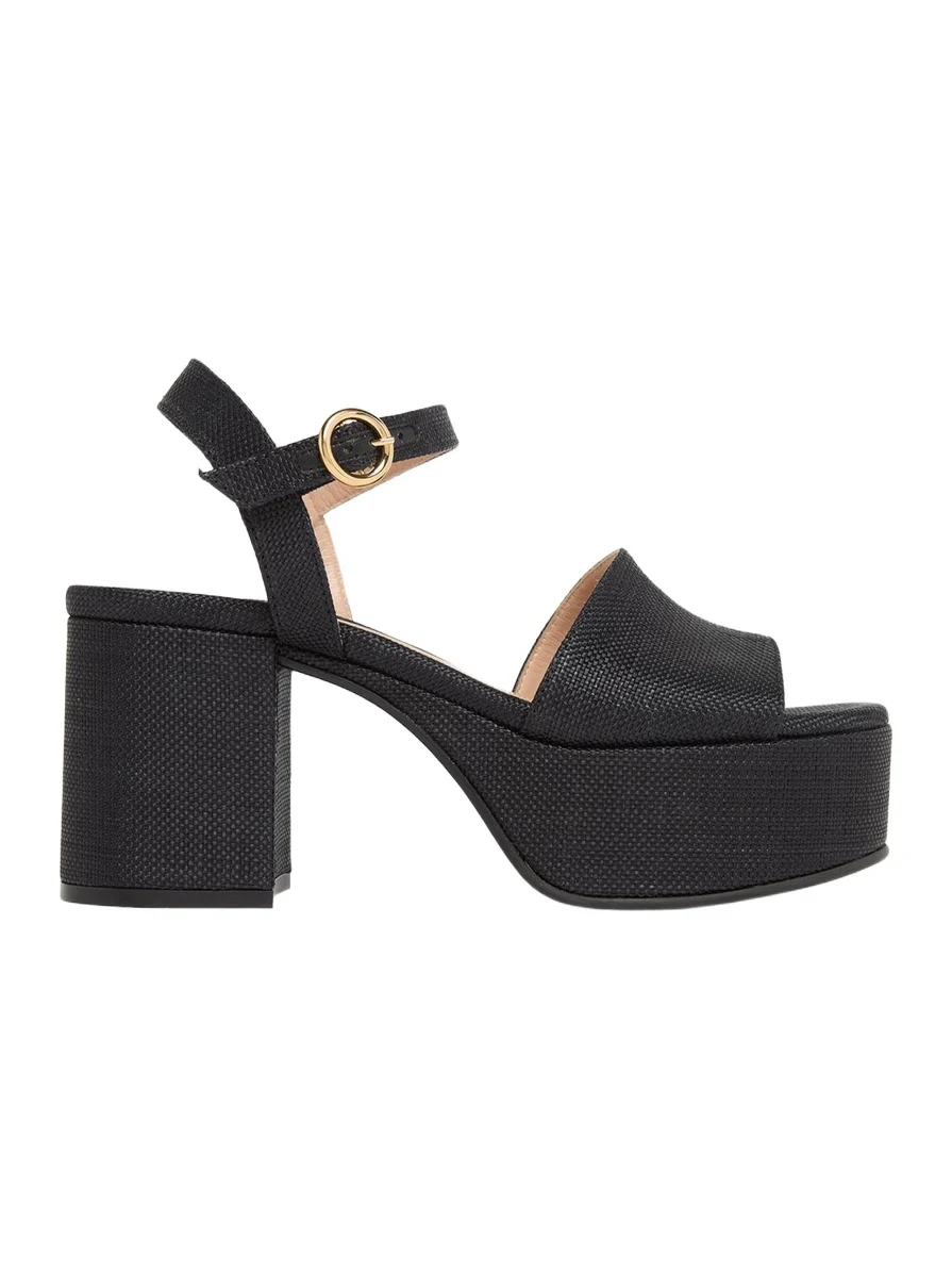 Gianvito Rossi 35mm Canvas Platform Block-Heel Sandals