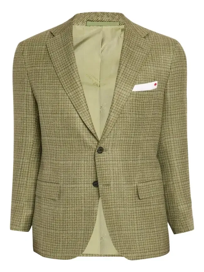 Kiton Men's Tonal Plaid Wool-Blend Single-Breasted Sport Coat