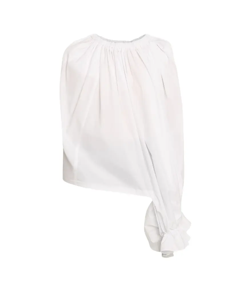 Comme des Garçons Asymmetric Gathered Blouse