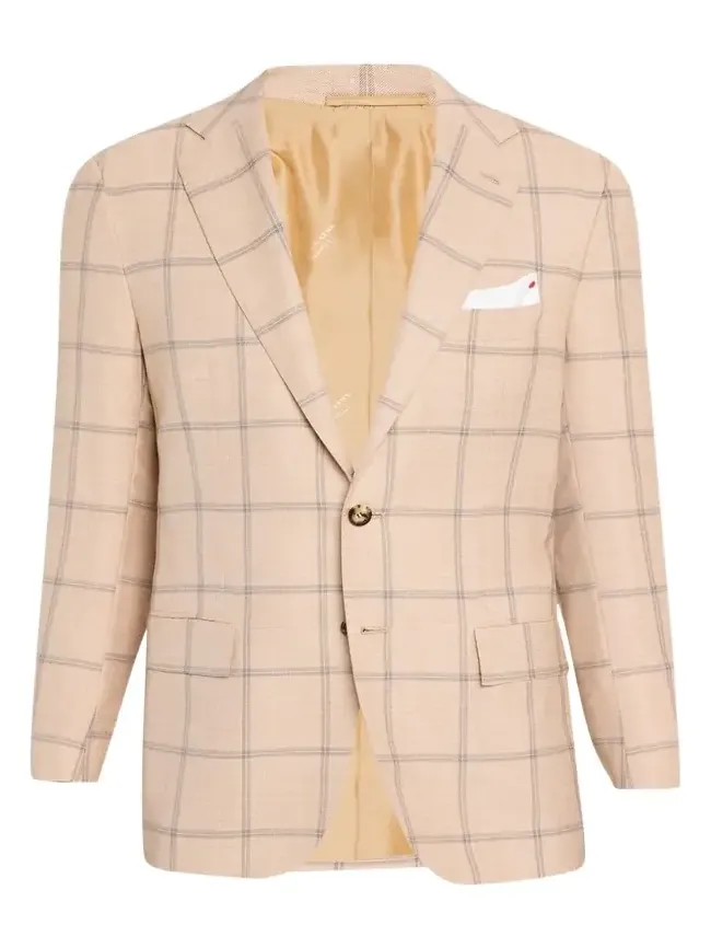 Men's Windowpane Cashmere Single-Breasted Sport Coat Men's Windowpane Cashmere Single-Breasted Sport Coat