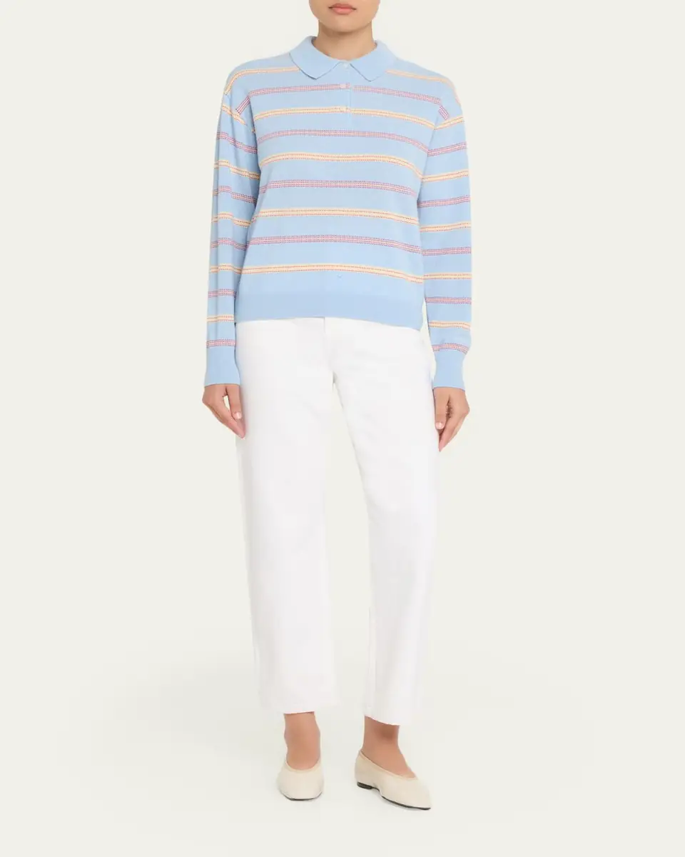 Guest in Residence Collegiate Striped Cashmere Polo | Thumbnail 2 Guest in Residence Collegiate Striped Cashmere Polo | Thumbnail 2