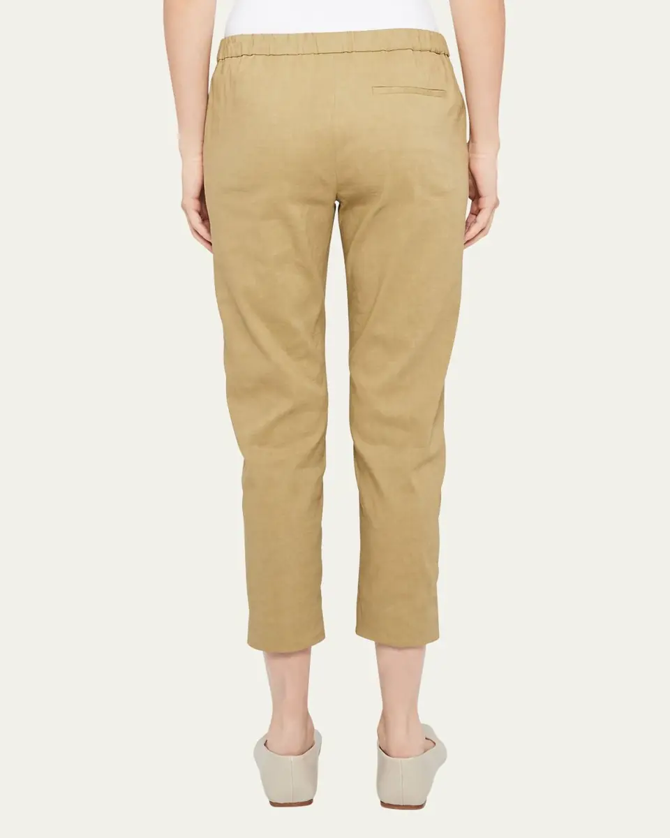 Theory Treeca Good Linen Cropped Pull-On Ankle Pants | Thumbnail 8 Theory Treeca Good Linen Cropped Pull-On Ankle Pants | Thumbnail 8