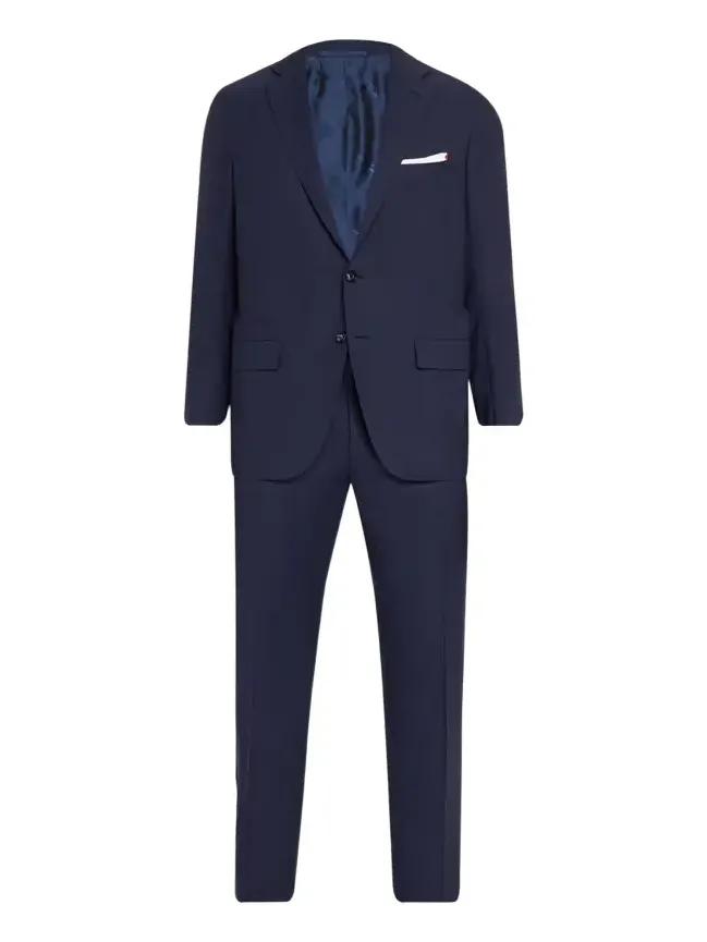 Men's Mini-Check Wool Modern Fit Two-Piece Suit Men's Mini-Check Wool Modern Fit Two-Piece Suit