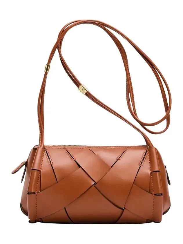 Charlotte Woven Leather Camera Bag
