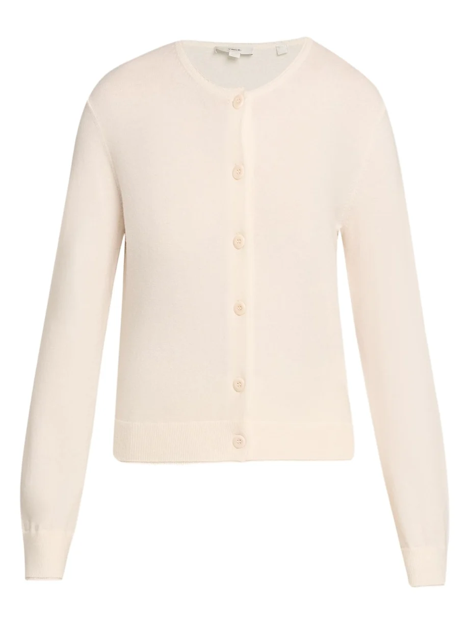 Scallop-Trim Cardigan
