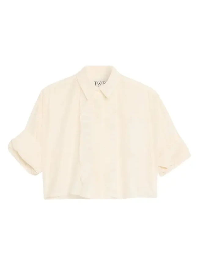 Next Ex Cotton-Silk Ruffle Shirt