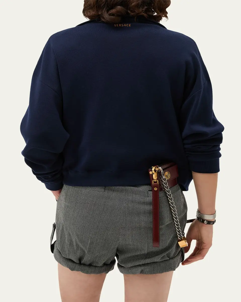 Versace Colorblocked Wool-Blend Zip-Up Blouson Jacket | Thumbnail 2 Versace Colorblocked Wool-Blend Zip-Up Blouson Jacket | Thumbnail 2