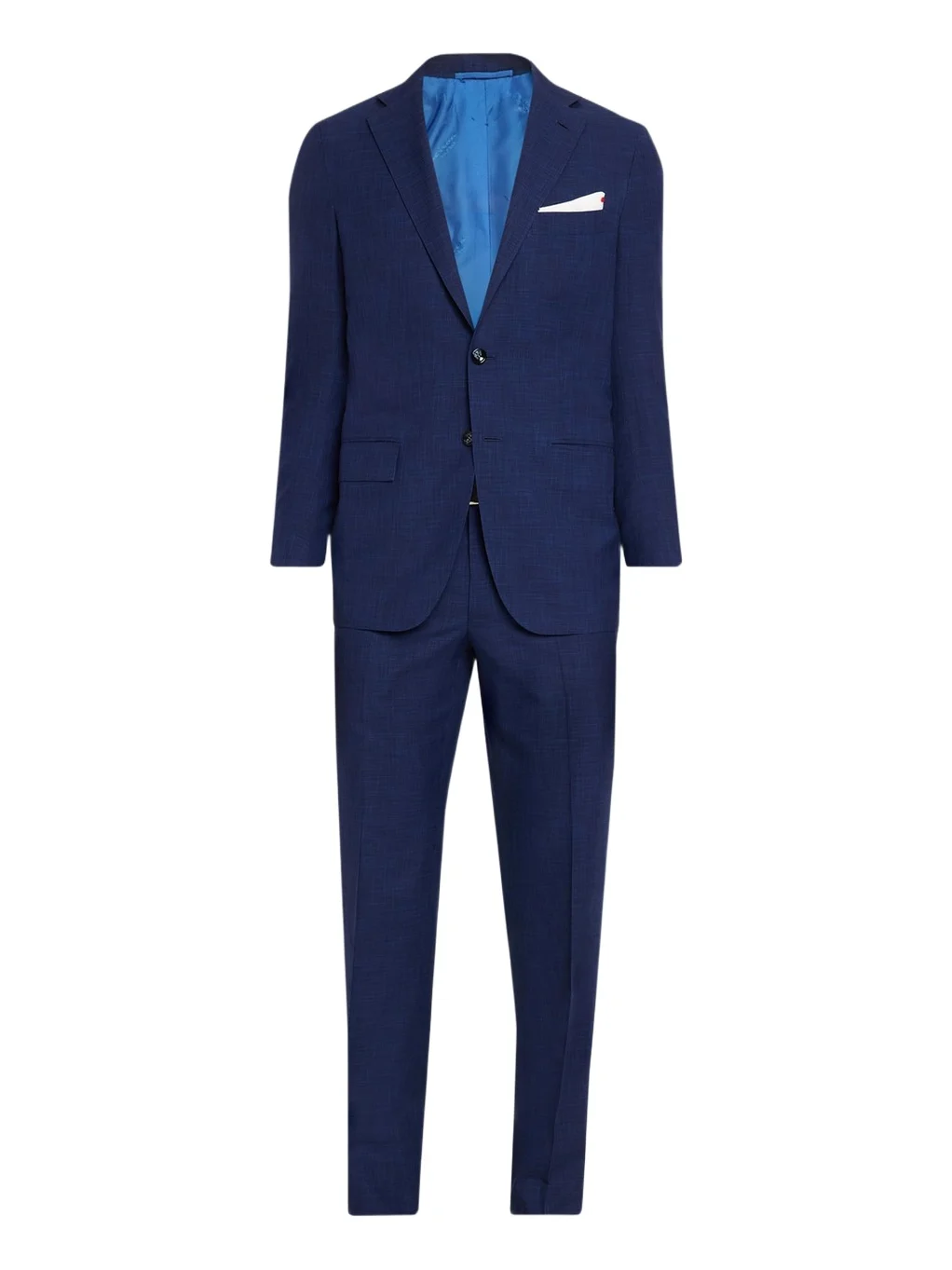 Kiton Men's Textured Check Wool and Silk Two-Piece Suit