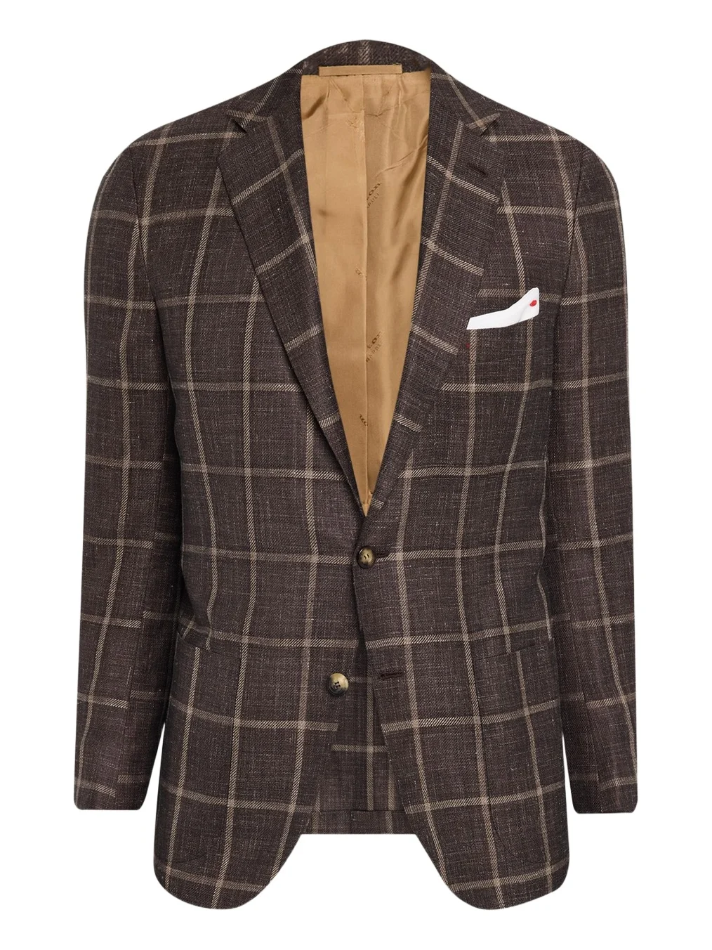 Men's Windowpane Cashmere and Silk Single-Breasted Sport Coat Men's Windowpane Cashmere and Silk Single-Breasted Sport Coat
