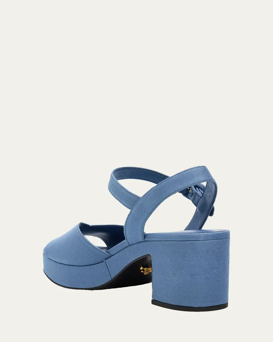Prada 65mm Canvas Platform Sandals | Thumbnail 4