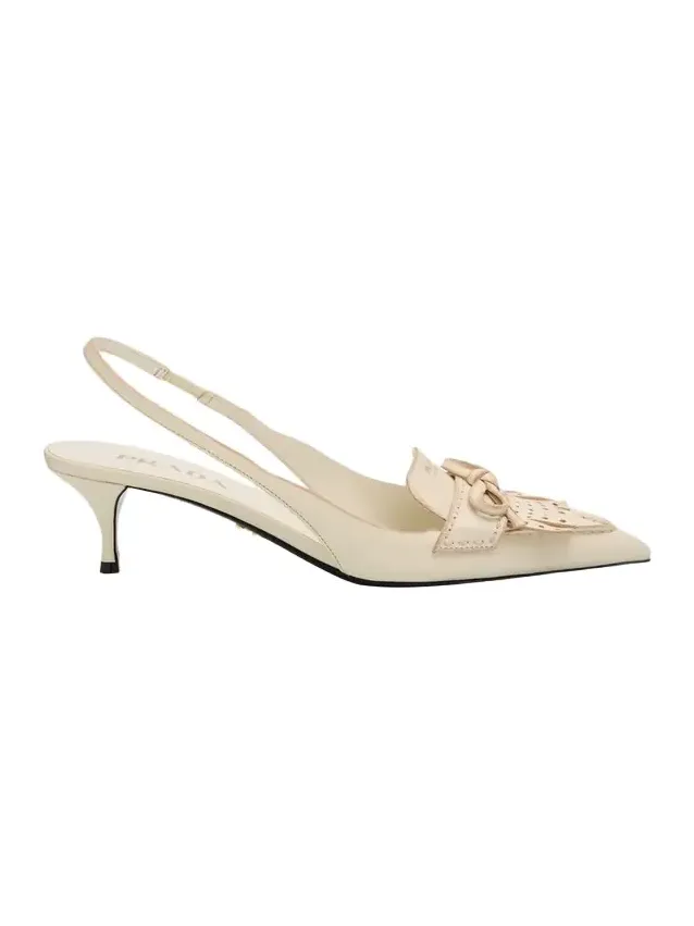 55mm Brushed Leather Slingback Pumps 55mm Brushed Leather Slingback Pumps