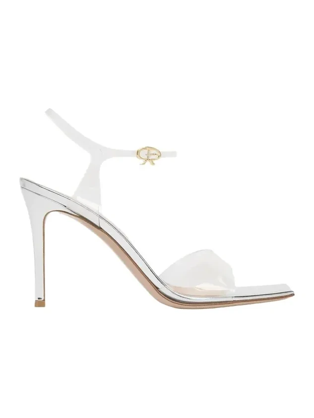 95mm Clear Ankle-Strap Sandals