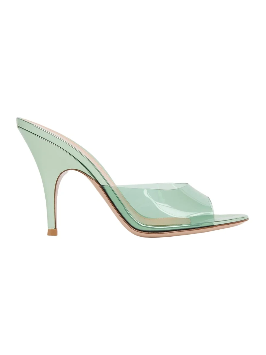 Gianvito Rossi 95mm Plexi Mule Sandals