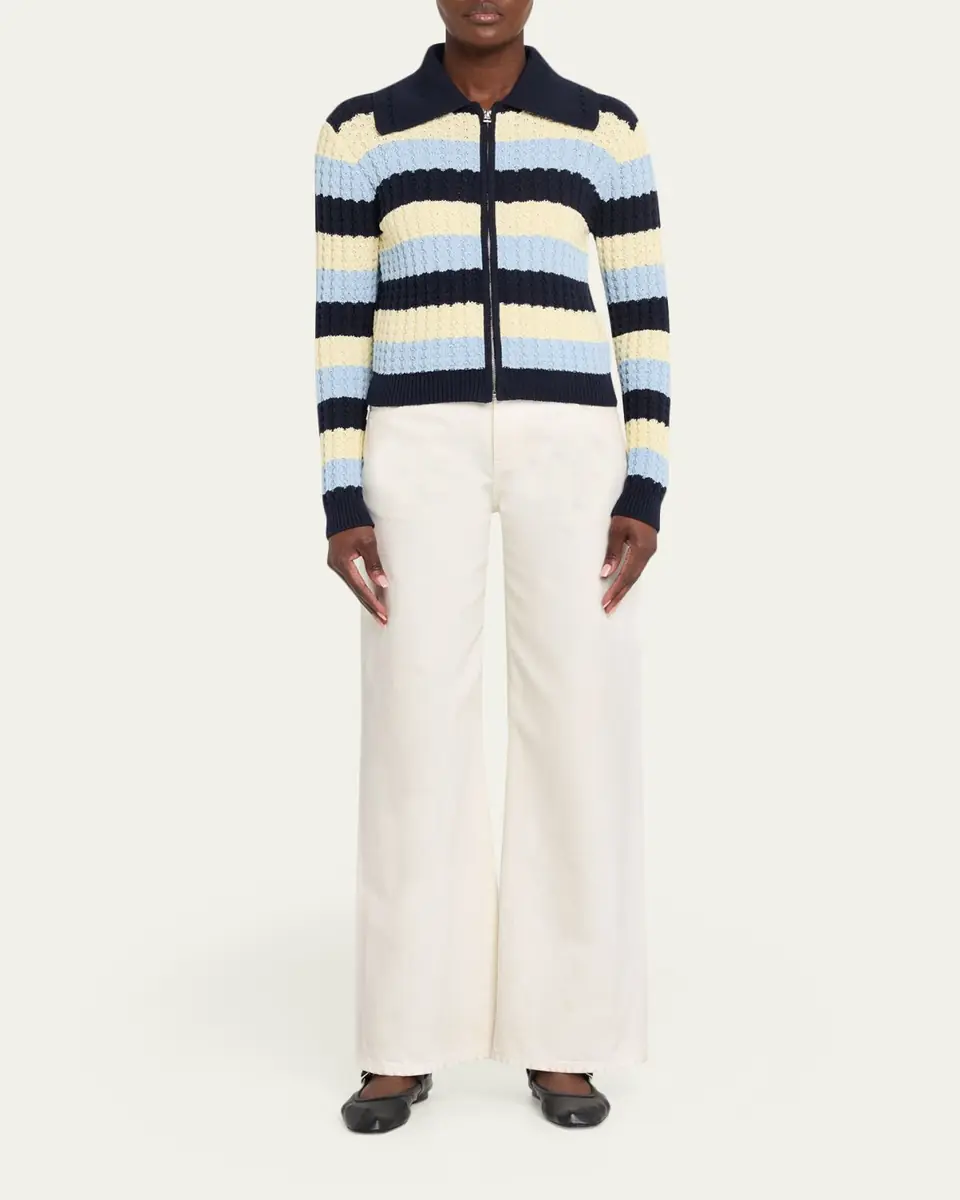 Guest In Residence Kirby Striped Cable-Knit Jacket | Thumbnail 2