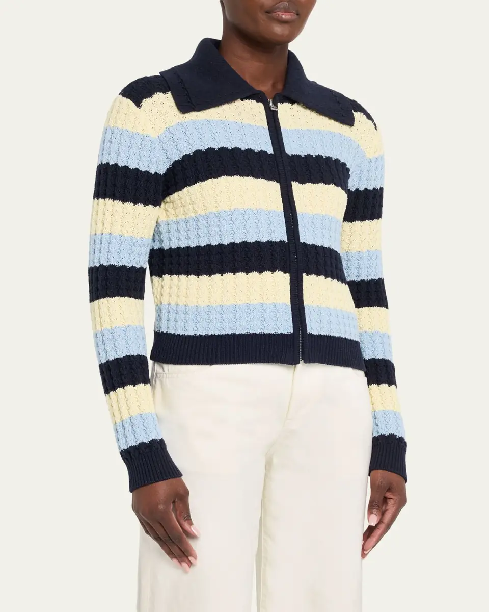 Guest In Residence Kirby Striped Cable-Knit Jacket | Thumbnail 4