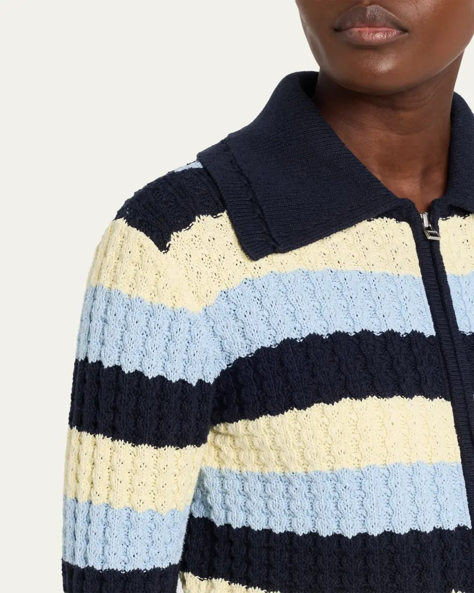 Guest In Residence Kirby Striped Cable-Knit Jacket | Thumbnail 5