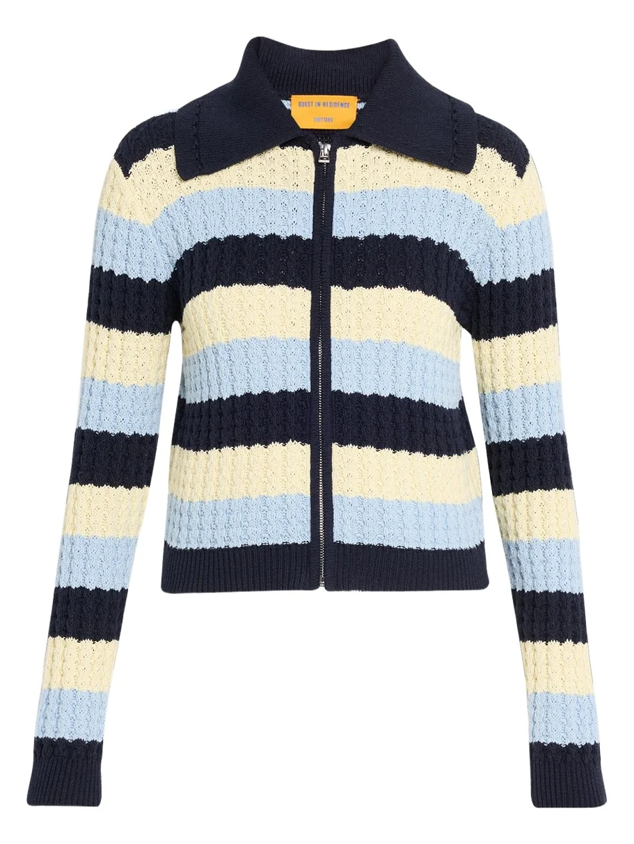 Kirby Striped Cable-Knit Jacket Kirby Striped Cable-Knit Jacket