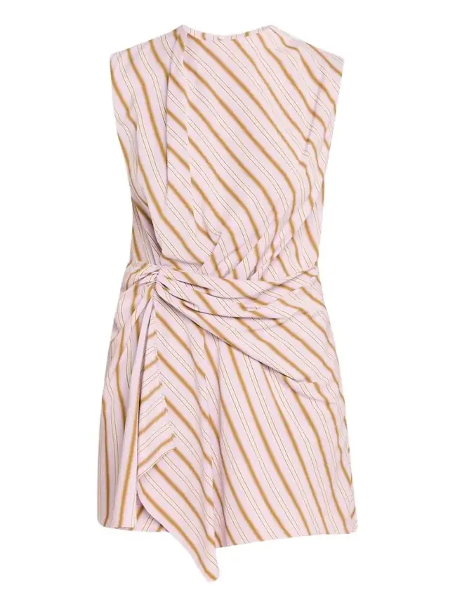 Dion Stripe Draped Mini Dress