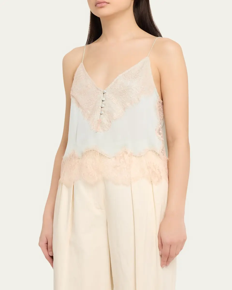 Ronny Kobo Suraiya Lace-Trim Cami Top | Thumbnail 4