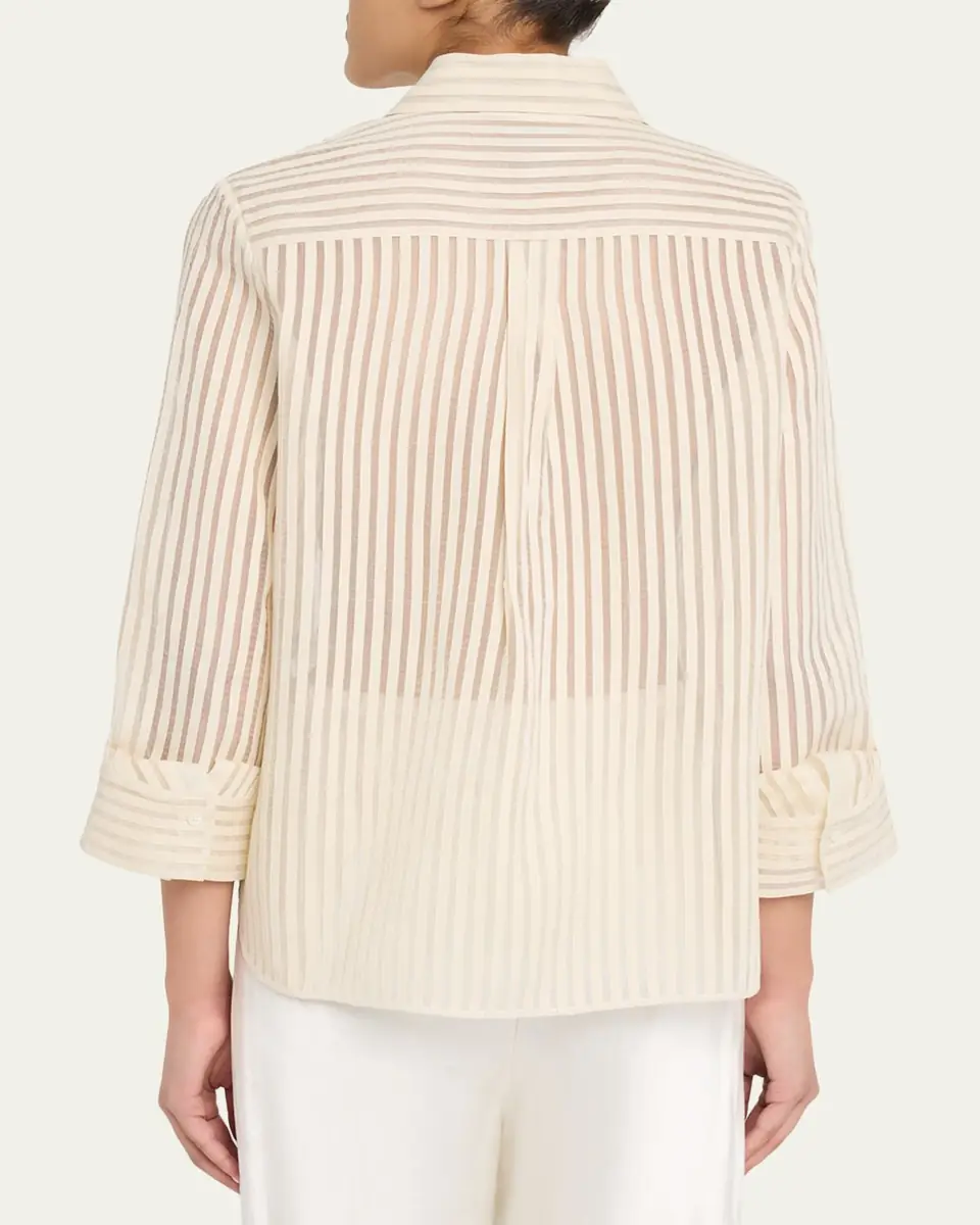 TWP Boyfriend Shirt in Ribbon on Organza | Thumbnail 3 TWP Boyfriend Shirt in Ribbon on Organza | Thumbnail 3