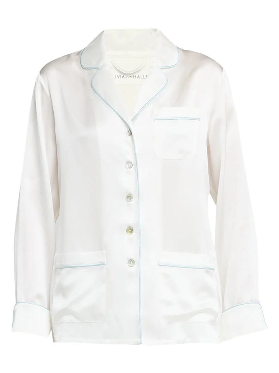 Coco Solid Silk Satin Pajama Set Coco Solid Silk Satin Pajama Set
