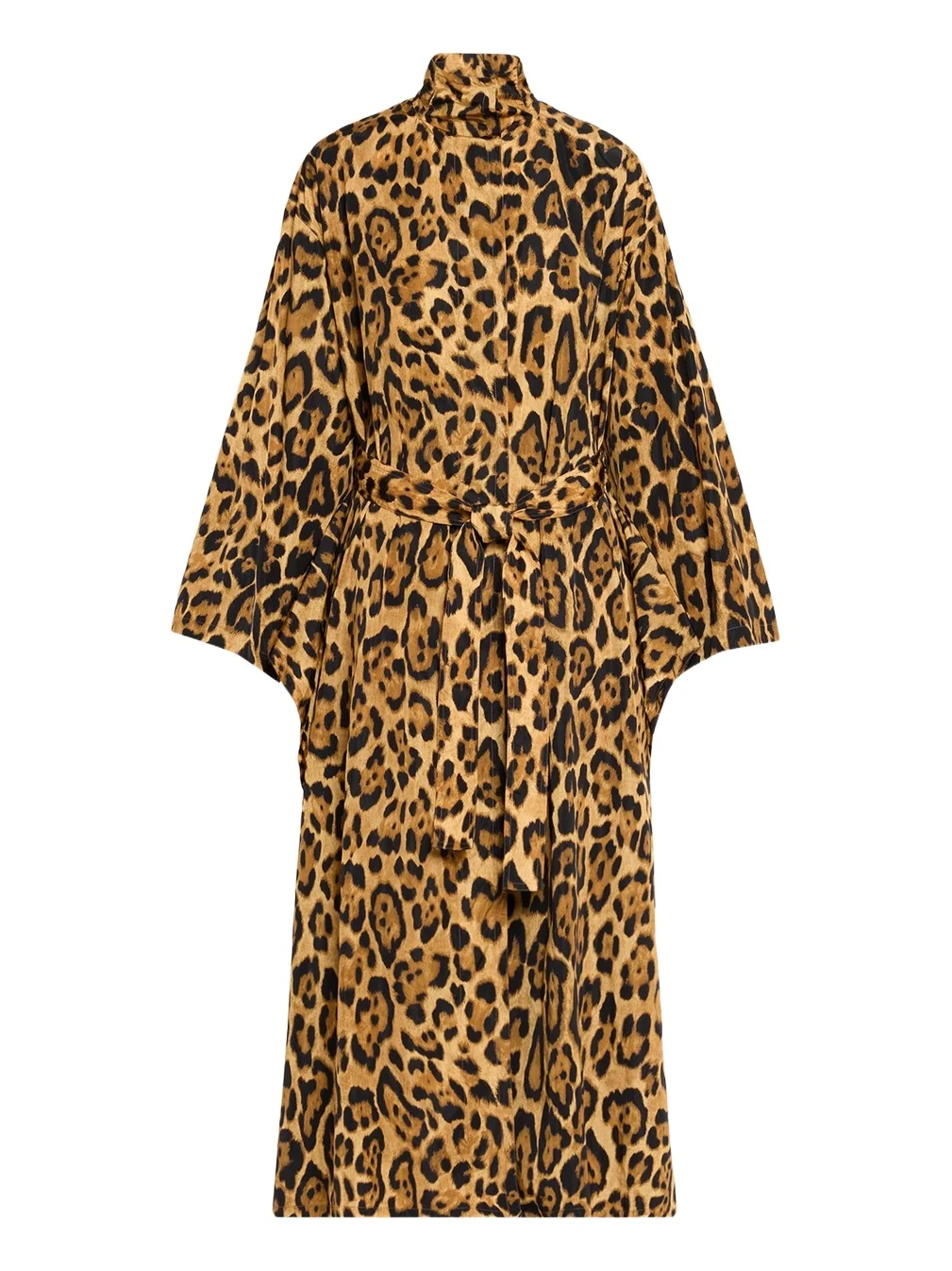 ALAÏA Pleated Leopard-Print Nylon Belted Trench Coat