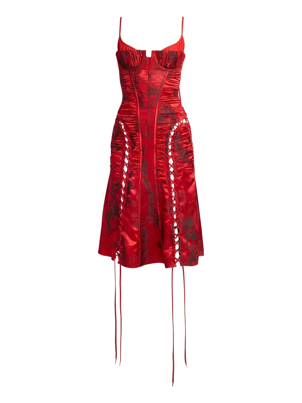 Certified Fluid Viscose Floral Jacquard Corset Dress Certified Fluid Viscose Floral Jacquard Corset Dress