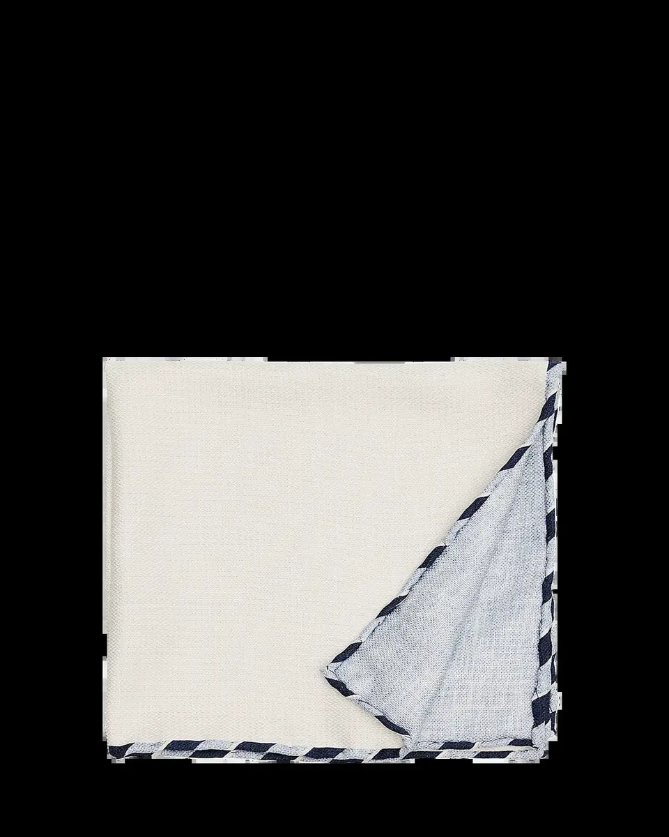 Brunello Cucinelli Men's Double-Face Stripe-Trim Silk Pocket Square | Thumbnail 2 Brunello Cucinelli Men's Double-Face Stripe-Trim Silk Pocket Square | Thumbnail 2