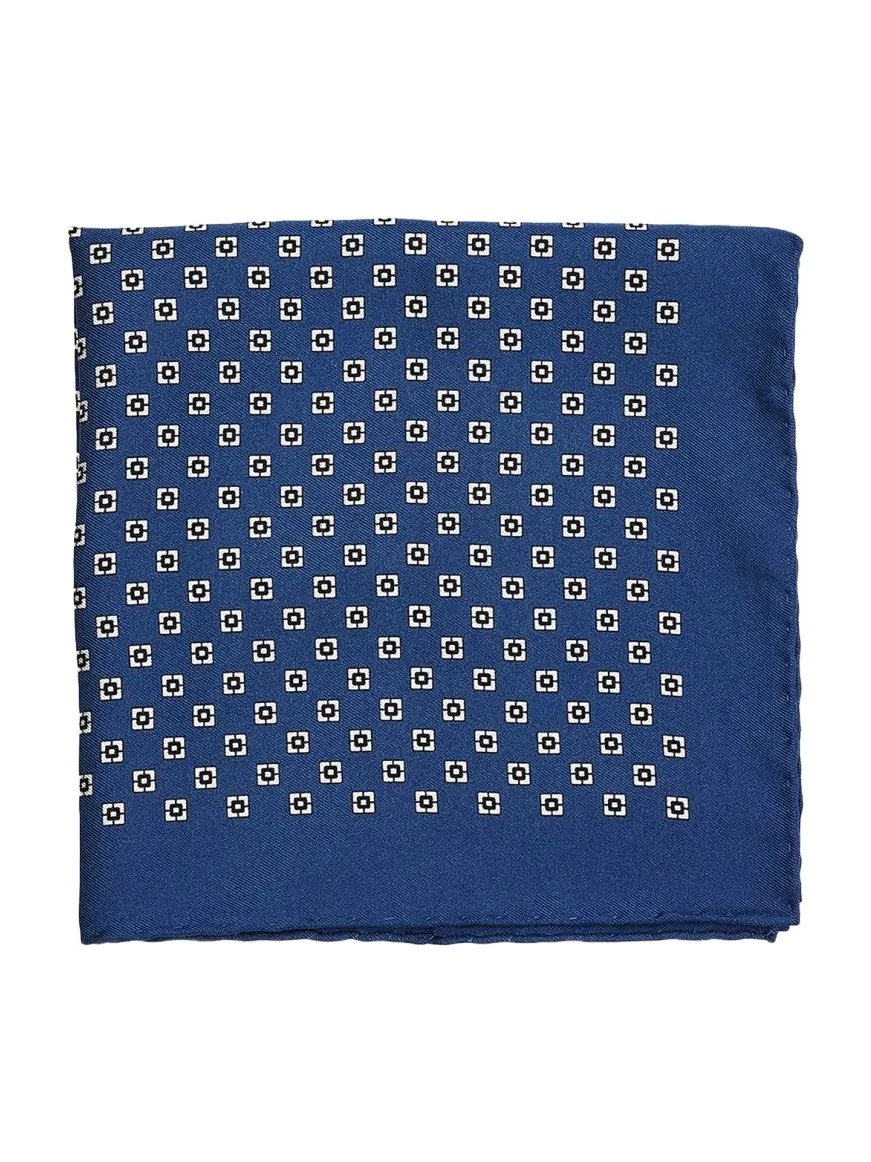 Brunello Cucinelli Men's Geometric Silk Pocket Square