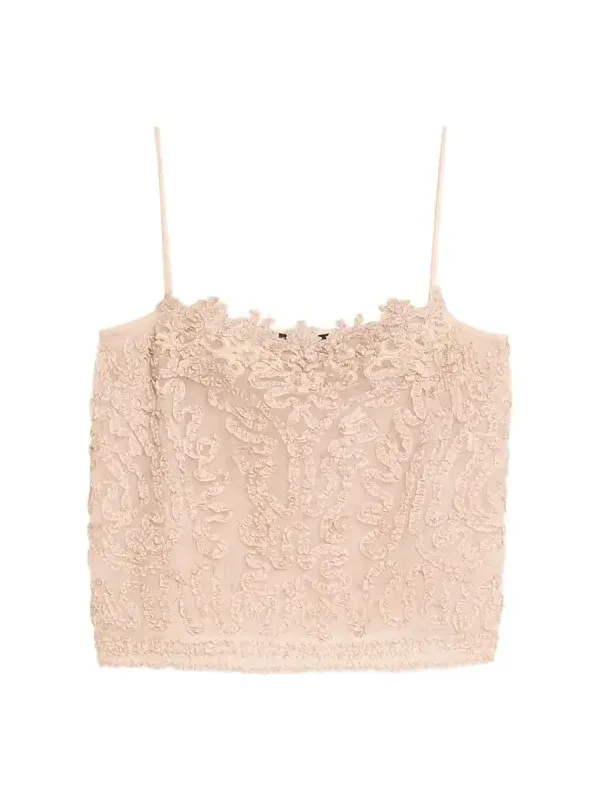 Kobi Halperin Giselle Square-Neck Ribbon Blouse