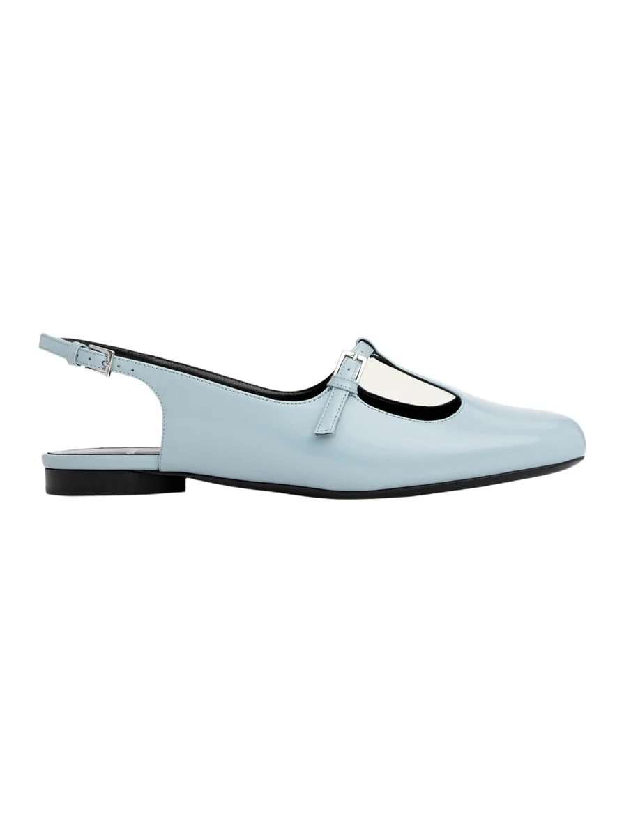 Mia Patent Leather Mary Jane Slingback Flats