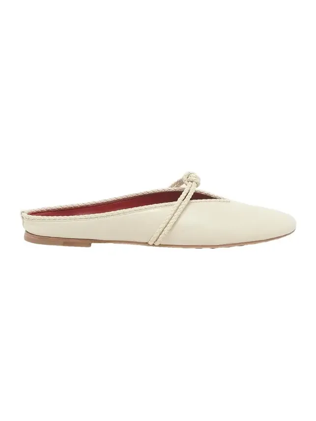 Lagoon Nappa Leather Knotted Mary Jane Ballerina Mules Lagoon Nappa Leather Knotted Mary Jane Ballerina Mules