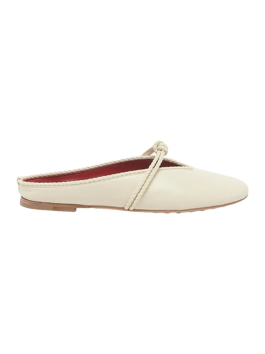 Lagoon Nappa Leather Knotted Mary Jane Ballerina Mules Lagoon Nappa Leather Knotted Mary Jane Ballerina Mules