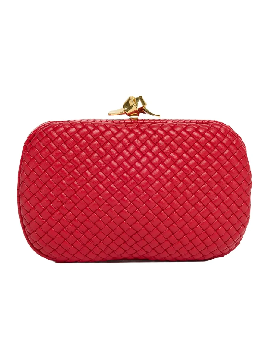 Padded Leather Sculptural Knot Clutch Bag Padded Leather Sculptural Knot Clutch Bag