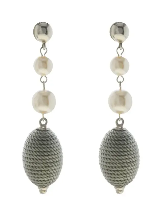 Long Drop Pearly Earrings