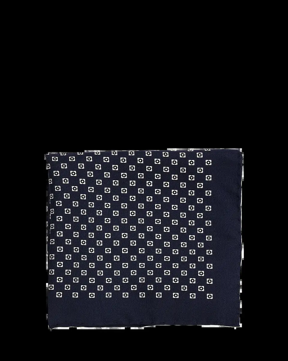 Brunello Cucinelli Men's Geometric Silk Pocket Square | Thumbnail 2 Brunello Cucinelli Men's Geometric Silk Pocket Square | Thumbnail 2