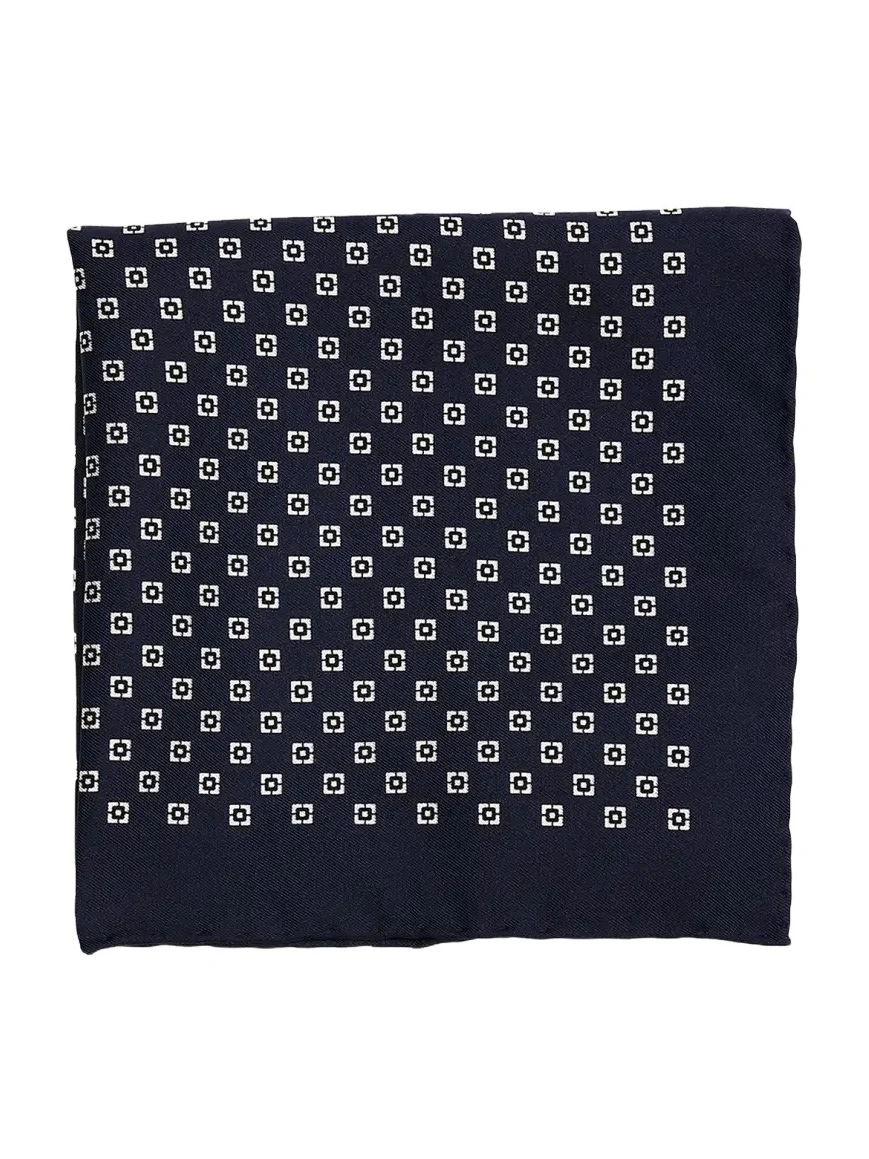 Brunello Cucinelli Men's Geometric Silk Pocket Square