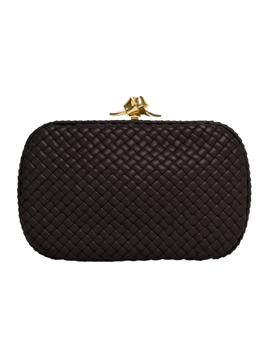 Padded Leather Sculptural Knot Clutch Bag Padded Leather Sculptural Knot Clutch Bag