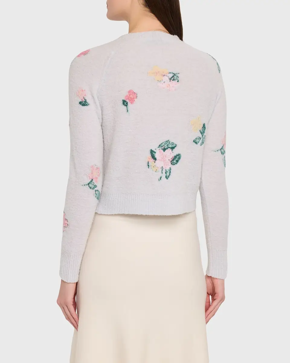 BERNADETTE Clemente Floral Crewneck Cardigan | Thumbnail 2 BERNADETTE Clemente Floral Crewneck Cardigan | Thumbnail 2