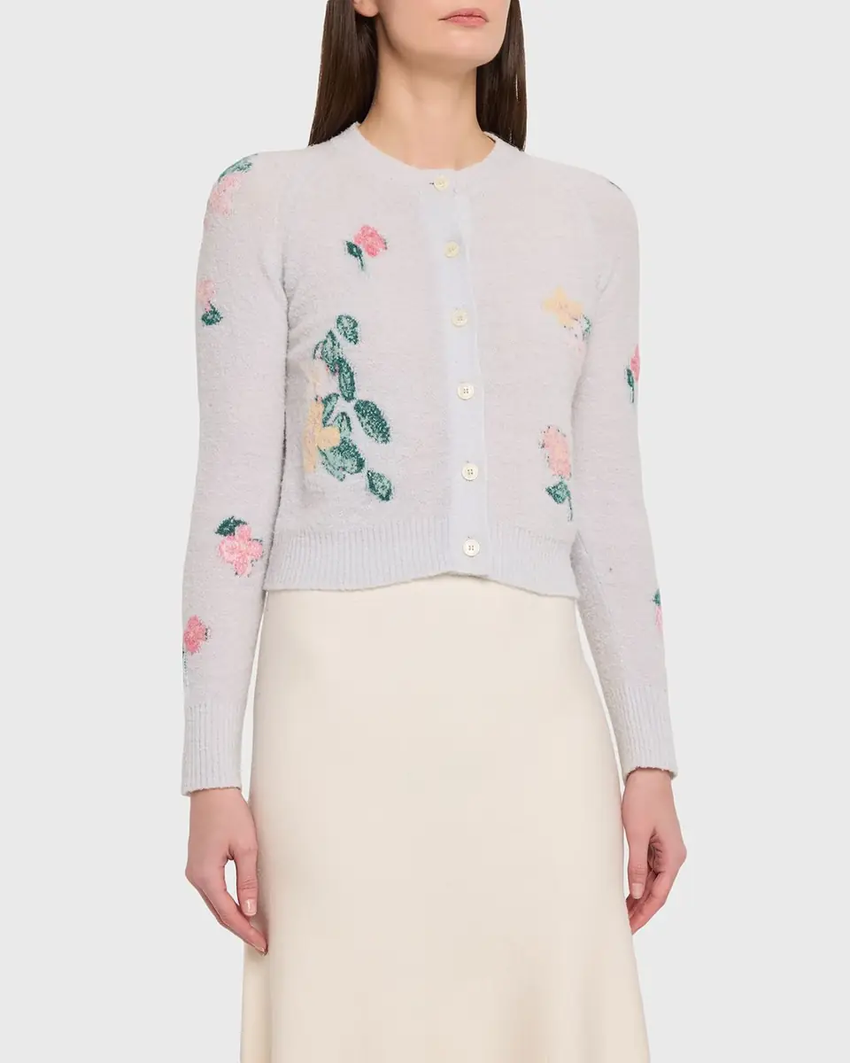 BERNADETTE Clemente Floral Crewneck Cardigan | Thumbnail 3 BERNADETTE Clemente Floral Crewneck Cardigan | Thumbnail 3