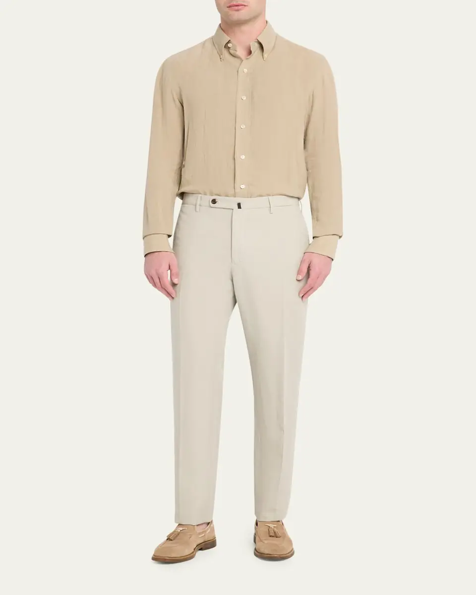 Incotex Men's Slim-Fit Chinolino Trousers | Thumbnail 2
