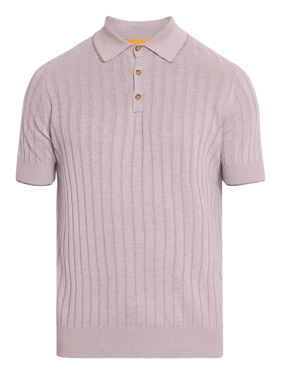 Men's Rib-Knit Teddy Polo Shirt