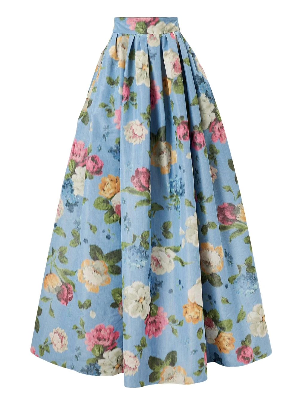 Floral Pleated Faille Ball Skirt Floral Pleated Faille Ball Skirt