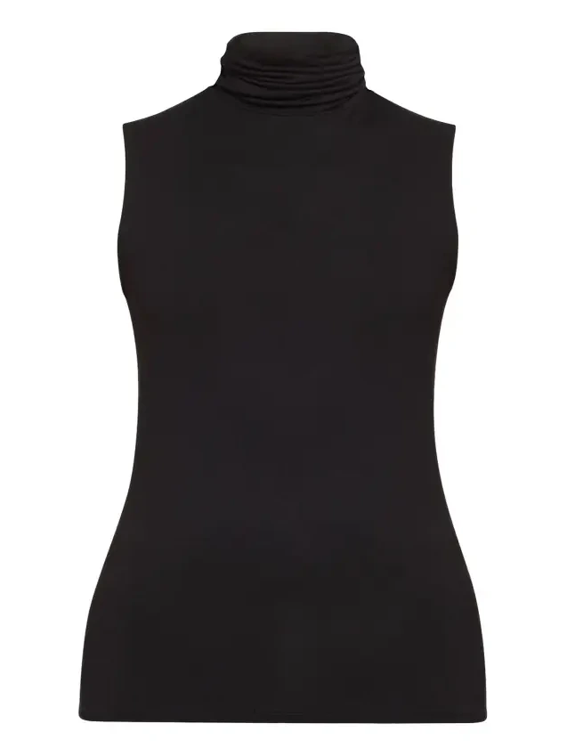 Soft Touch Sleeveless Stretch Turtleneck Soft Touch Sleeveless Stretch Turtleneck